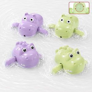Combo of 4 -  Pastel Green Croc, Pastel Purple Croc, Pastel Green & Pastel Purple Hippo